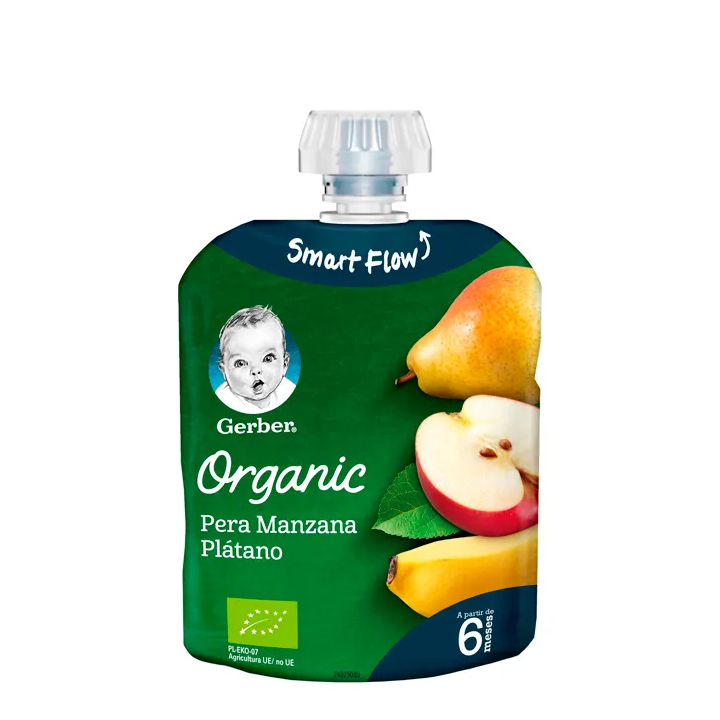 Gerber Organic Birne Apfel und Banane 90g 