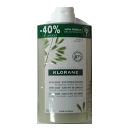 Klorane Champú Extra Suave Avena 2x400ml