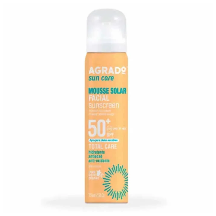 Agrado Mousse Facial Solar Spf50 75ml