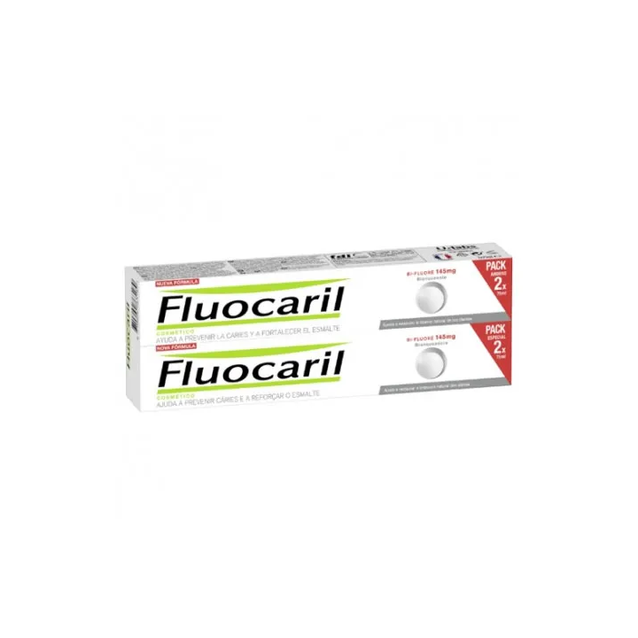 Fluocaril Dentifrice Blancheur Bi-Fluoré Lot de 2 x 75 ml