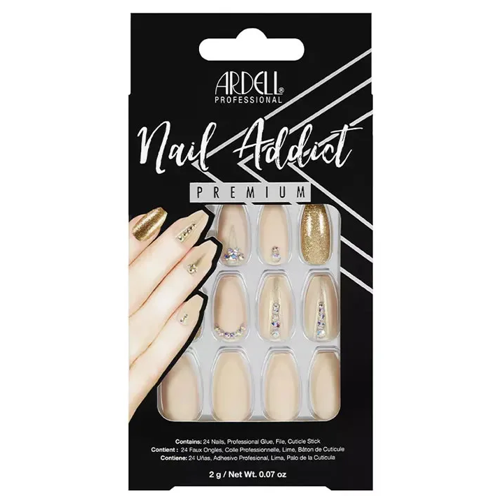 Ardell Nail Addict Nude Jeweled Uñas Postizas