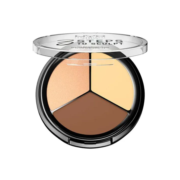 Nyx 3 Steps to Sculpt Face Sculpting Palette Light 5g