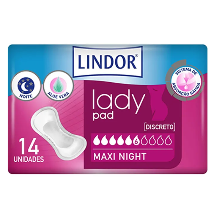Lindor Lady Pad Maxi Night 6 Drops