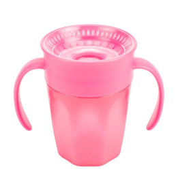 Vaso 360 Sin Boquilla Rosa Con Asas 200ml