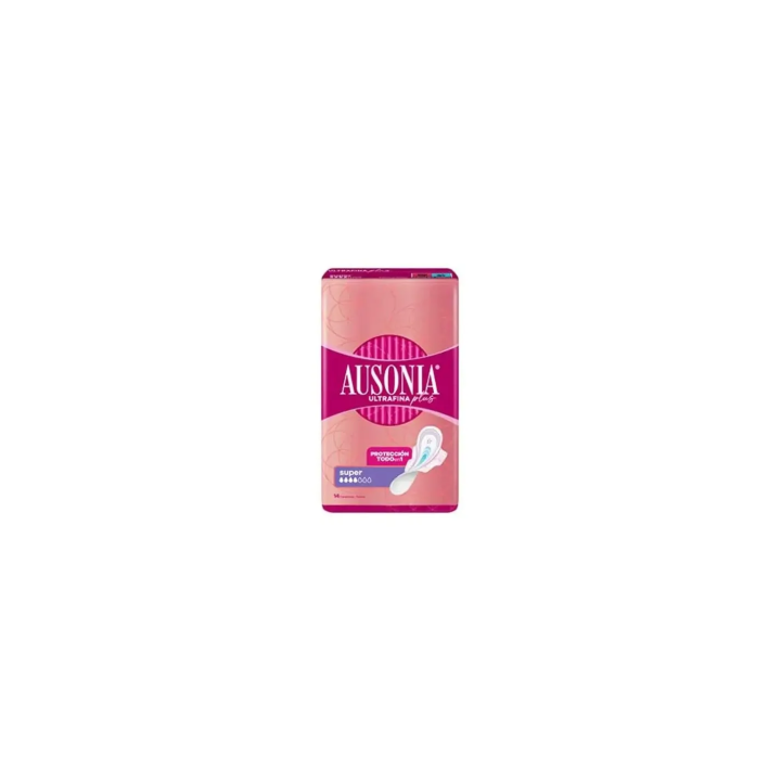 Ausonia Ultrafina Plus Compresas Super Alas 14 U
