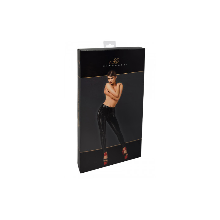 Pantalon skinny en vinyle Dominae F380 - Noir Handmade