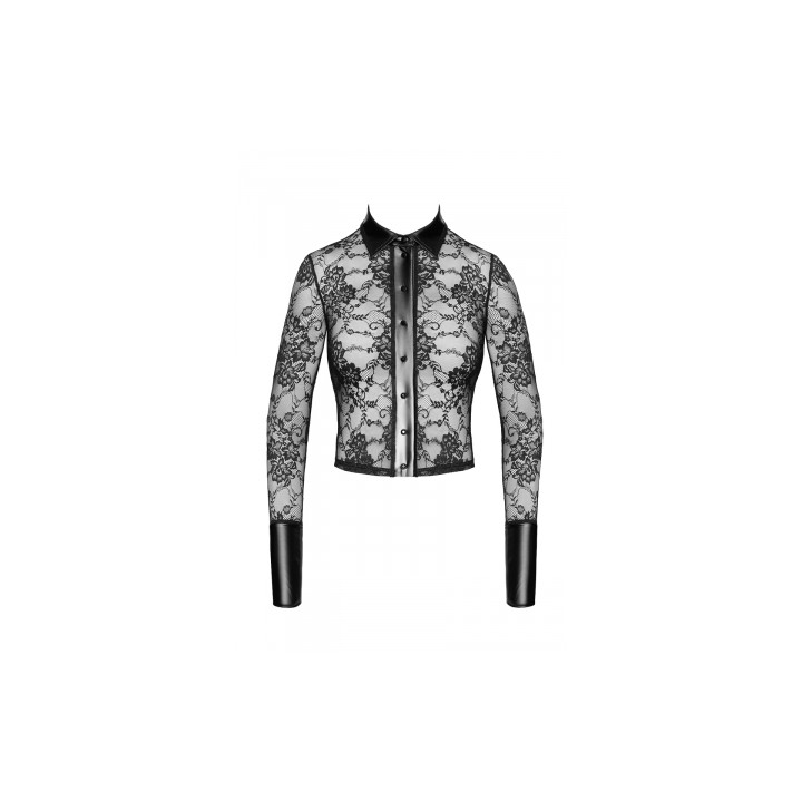 Chemise dentelle Noirelle F377 - Noir Handmade