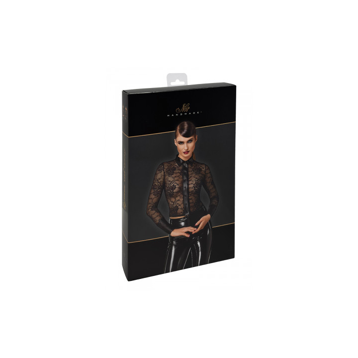 Chemise dentelle Noirelle F377 - Noir Handmade