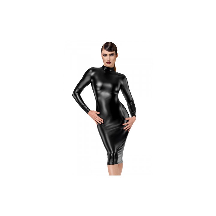 Robe fuseau Crystal F371 - Noir Handmade