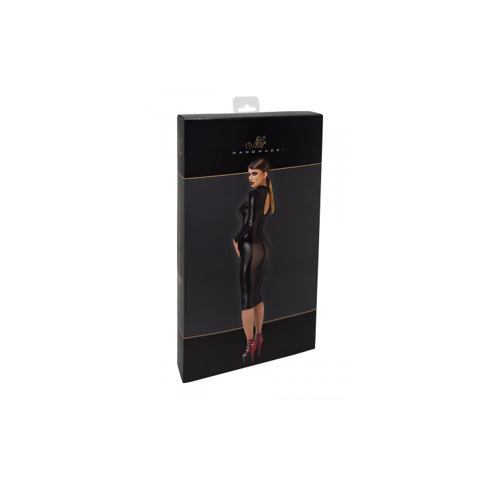 Robe fuseau Crystal F371 - Noir Handmade
