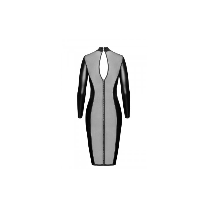 Robe fuseau Crystal F371 - Noir Handmade
