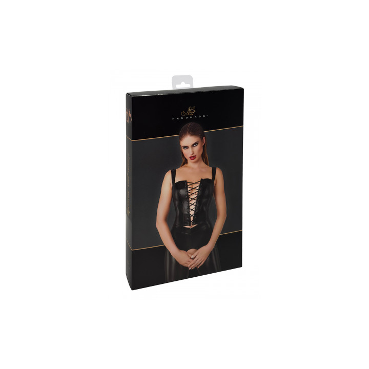 Top style corset Vixen F365 - Noir Handmade