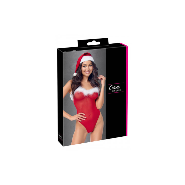 Ensemble body et bonnet de noel - Cottelli Lingerie