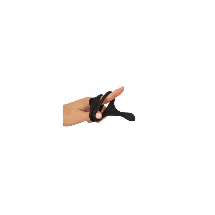 Cock & Ball Ring liquid silicone avec écarteur de périnée - Erecto