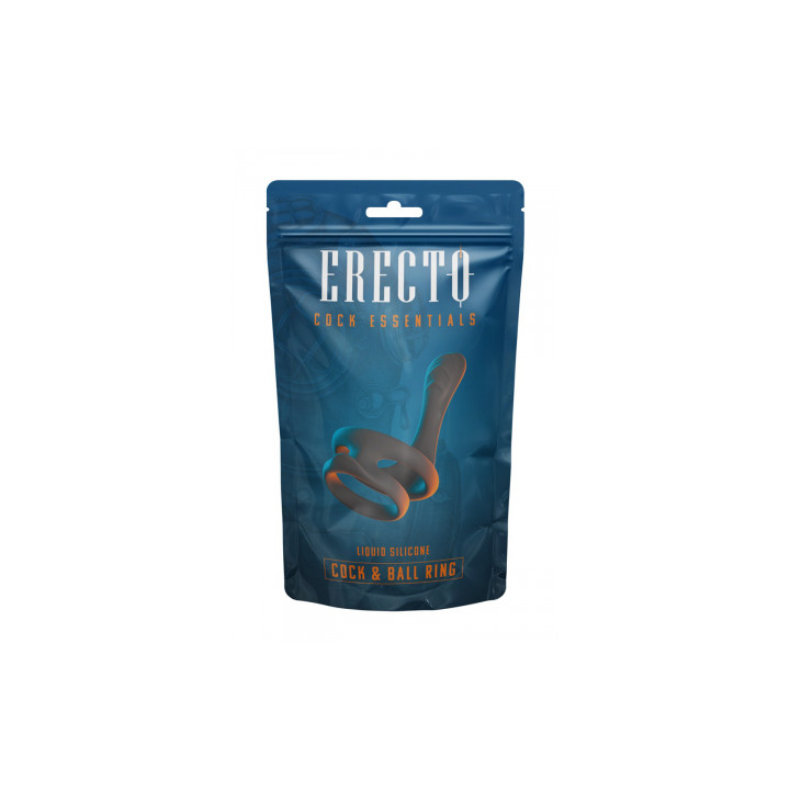 Cock & Ball Ring liquid silicone avec écarteur de périnée - Erecto