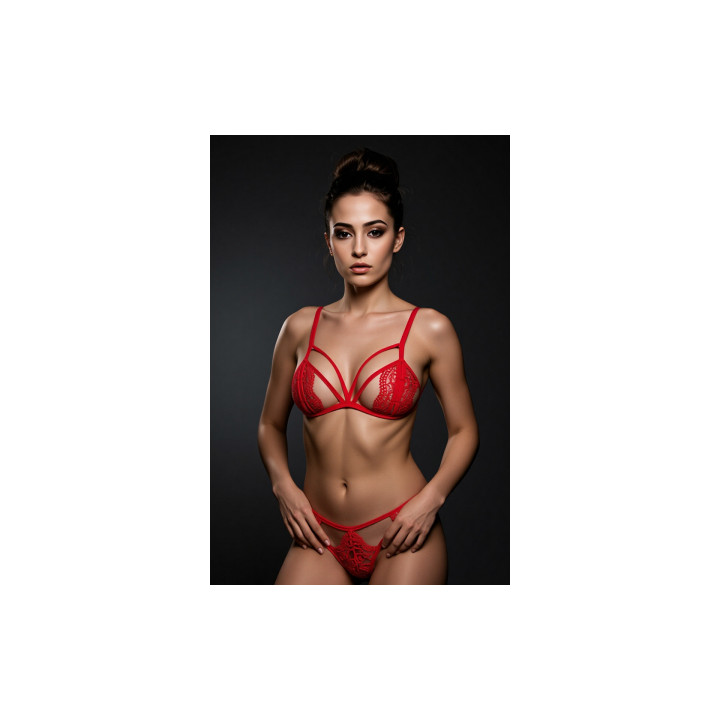 Ensemble 2 pièces rouge Anuvera - Passion