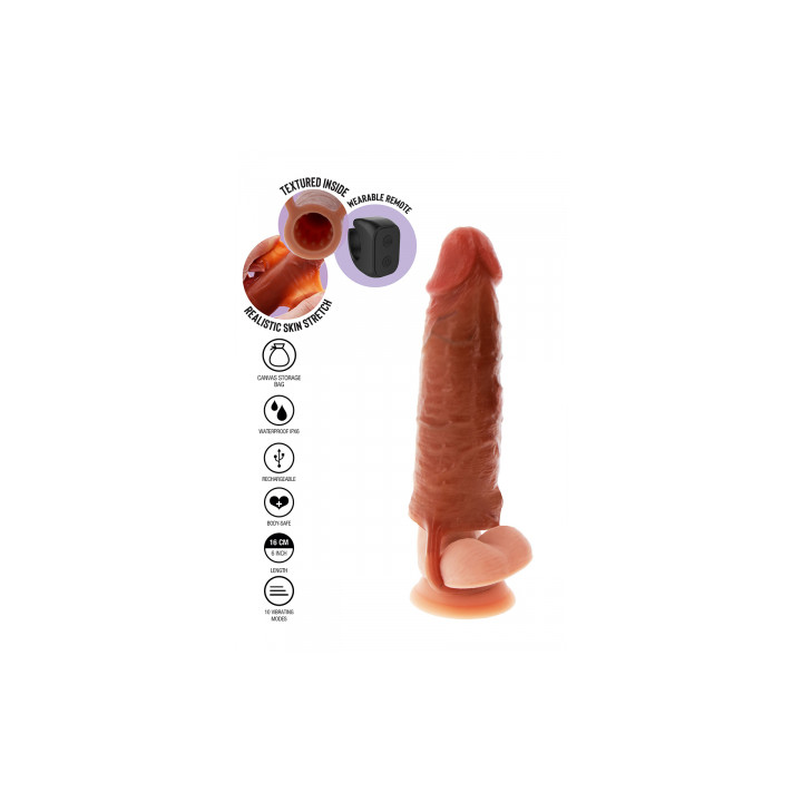 Gaine de pénis vibrante 16 cm - Toy Joy