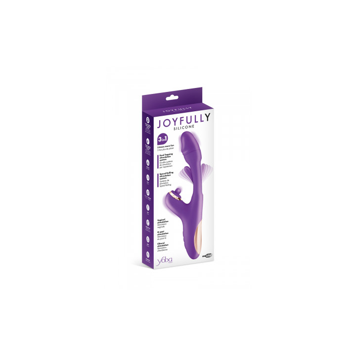 Vibromasseur rabbit 3-en-1 Joyfully violet - Yoba