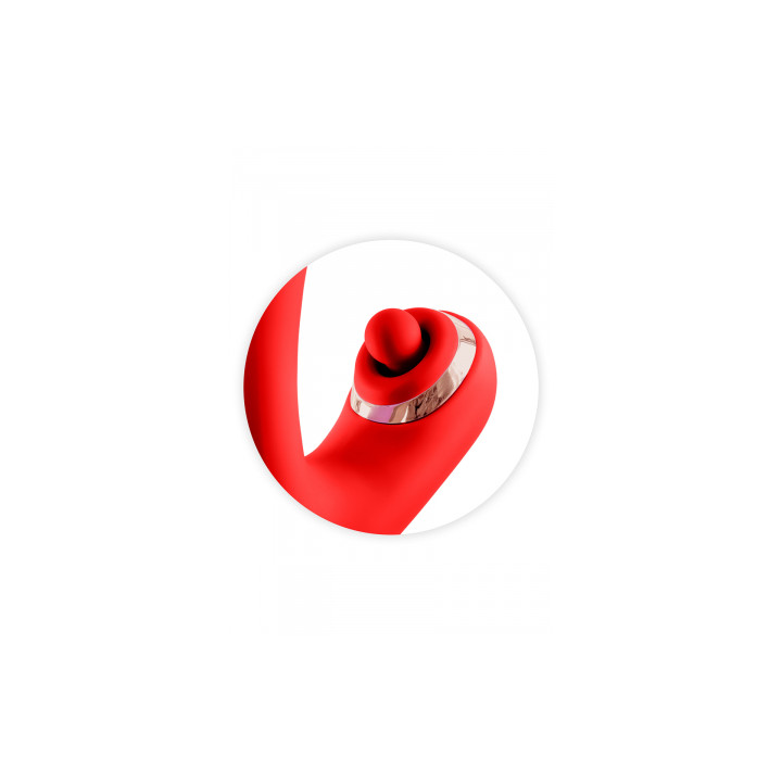 Vibromasseur rabbit 3-en-1 Joyfully rouge - Yoba