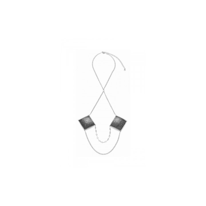 Caches tétons avec chainette de cou - Cotelli Accessoires