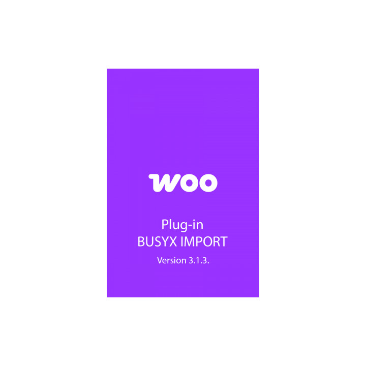Plug-in Busyx Import Woo Commerce V 3.1.3