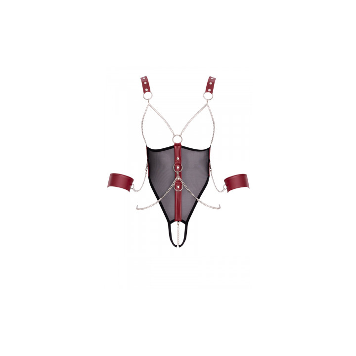 Body de bondage ouvert et seins nus - Cottelli Bondage