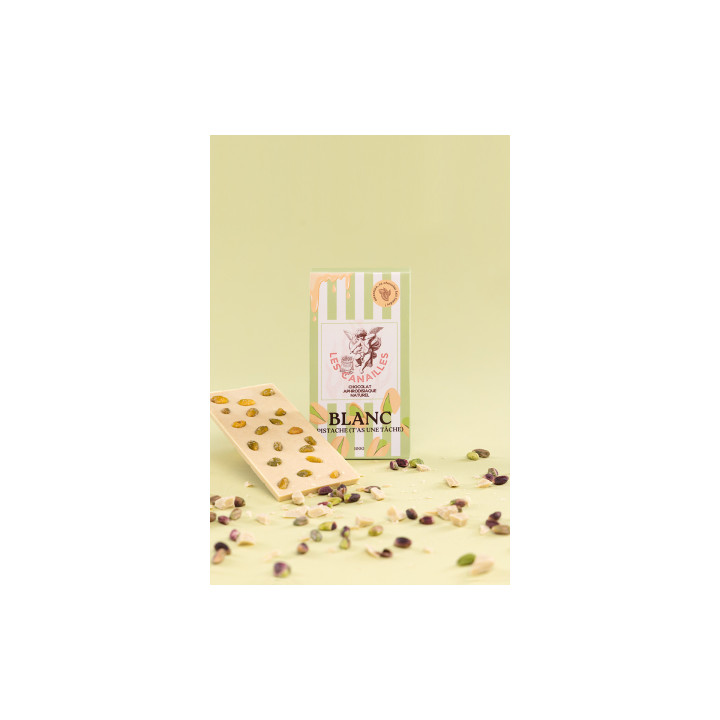 Chocolat blanc pistache - Tablette 100g - Les canailles