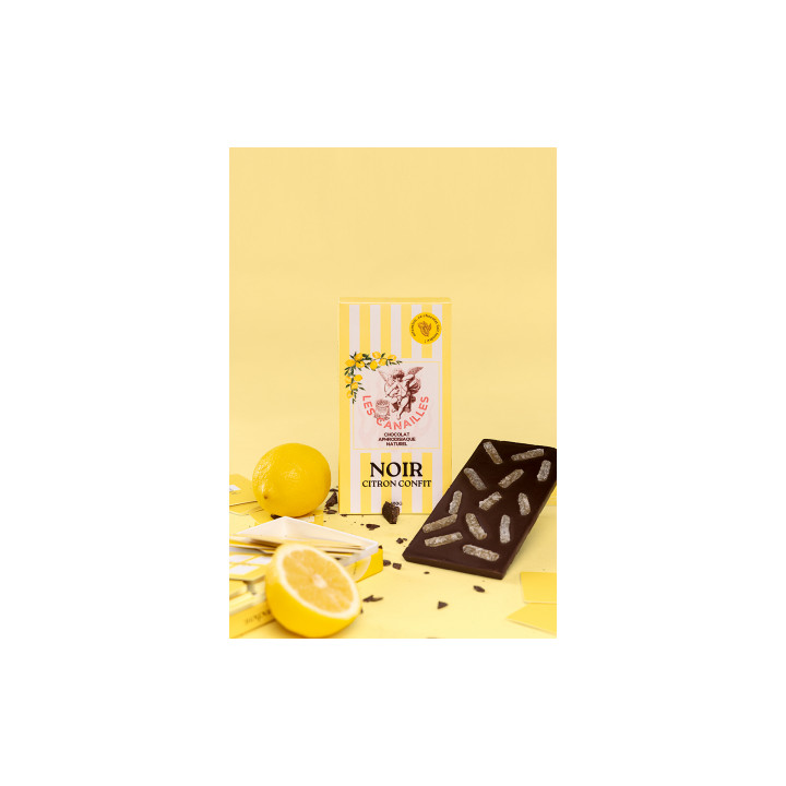 Chocolat noir citron confit - Tablette 100g - Les canailles