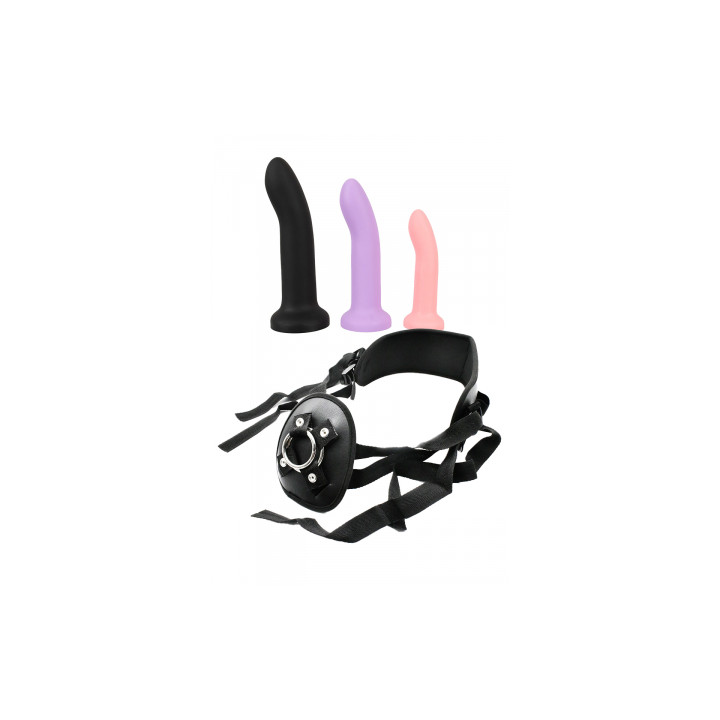 Gode ceinture avec 3 dildos inclus - You2Toys