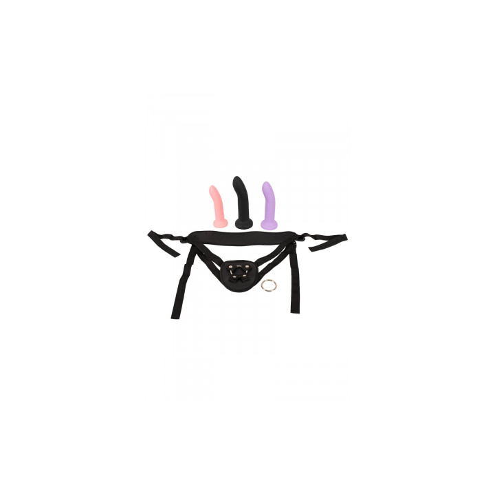 Gode ceinture avec 3 dildos inclus - You2Toys