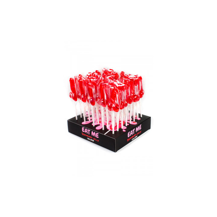 Présentoir de 40 sucettes pénis à la fraise