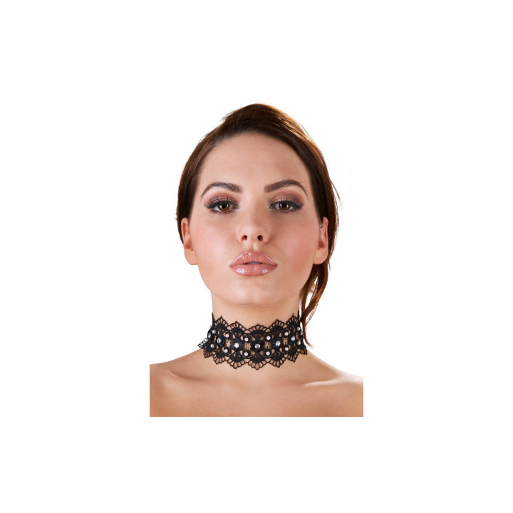 Collier brodé avec strass - Cotelli Accessoires