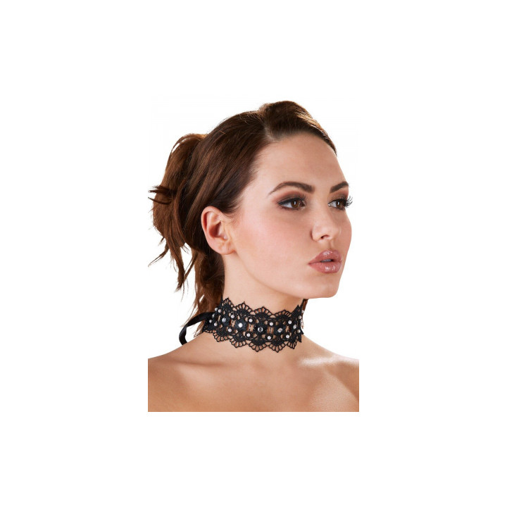 Collier brodé avec strass - Cotelli Accessoires