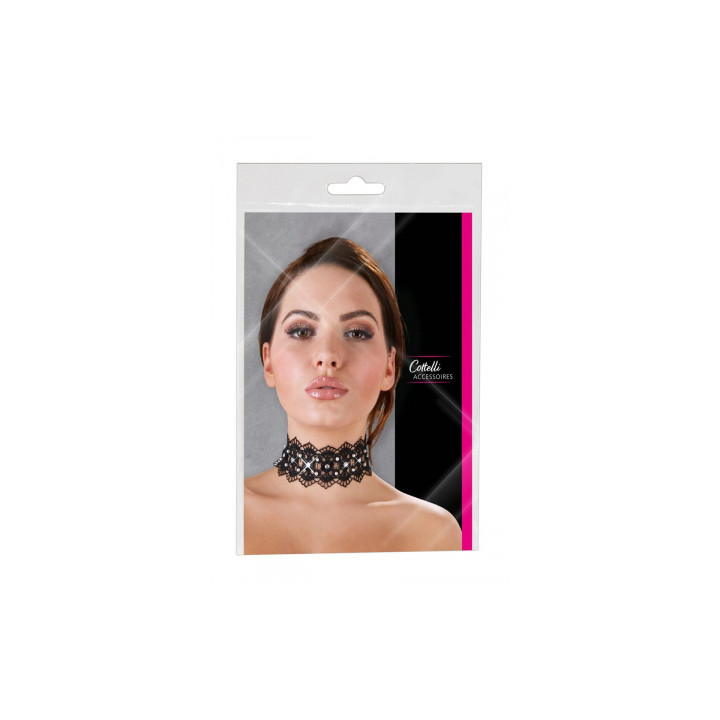 Collier brodé avec strass - Cotelli Accessoires