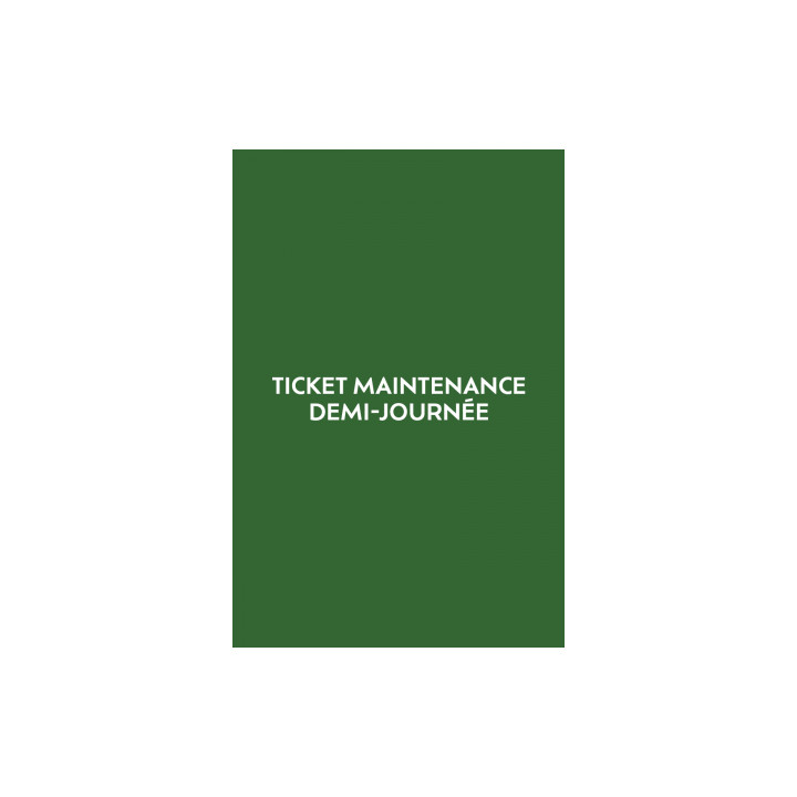 Ticket demi journée de maintenance