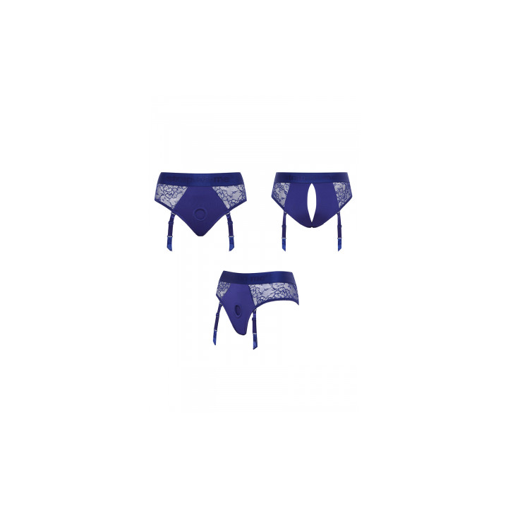 Harnais lingerie Diva (bleu) - Strap On Me