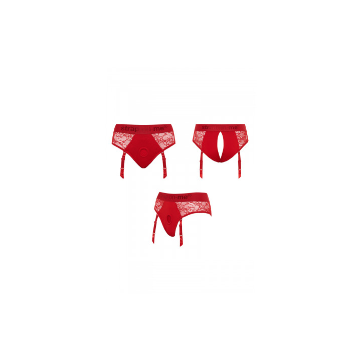 Harnais lingerie Diva (rouge) - Strap On Me