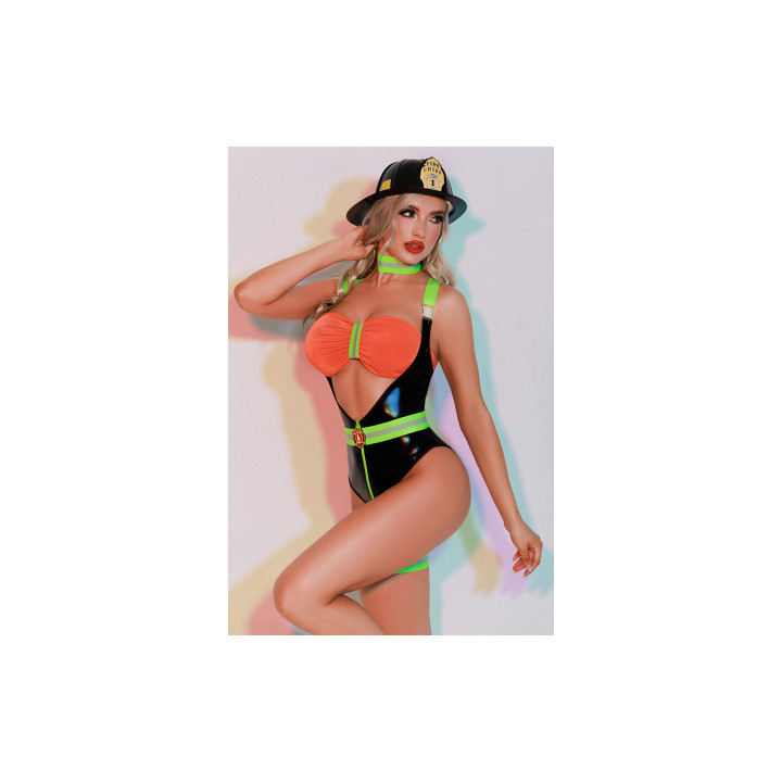 Déguisement de femme Pompier sexy 6 pièces - J Lingerie