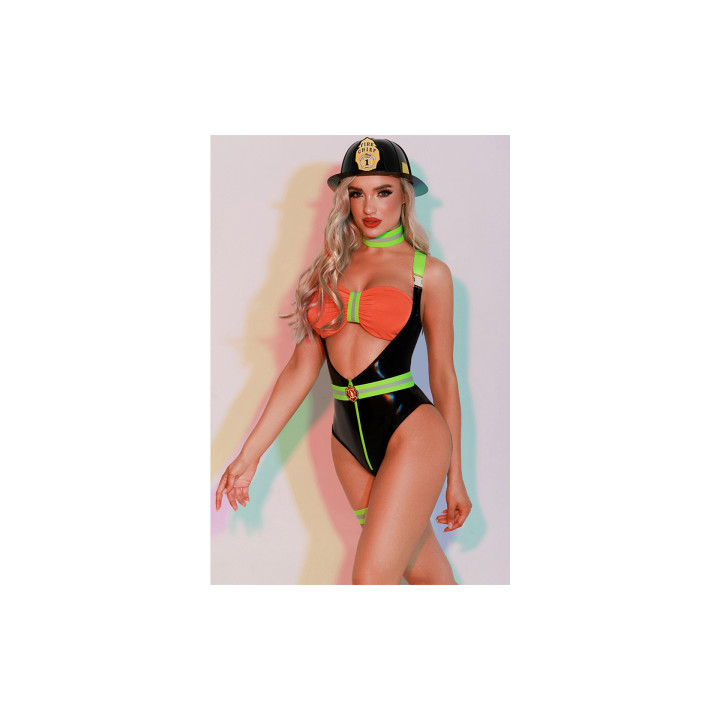 Déguisement de femme Pompier sexy 6 pièces - J Lingerie