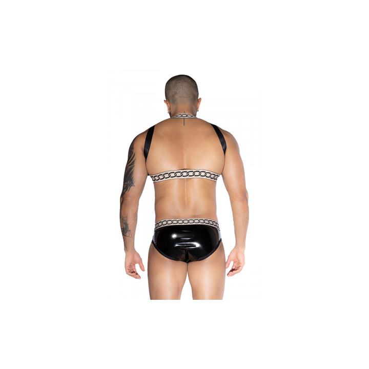 Ensemble sexy deux pièces noir et blanc - J Lingerie