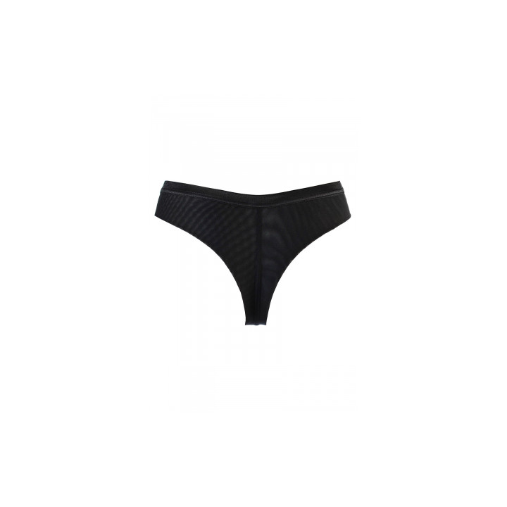 String tulle et dentelle noir V-10718 - Axami