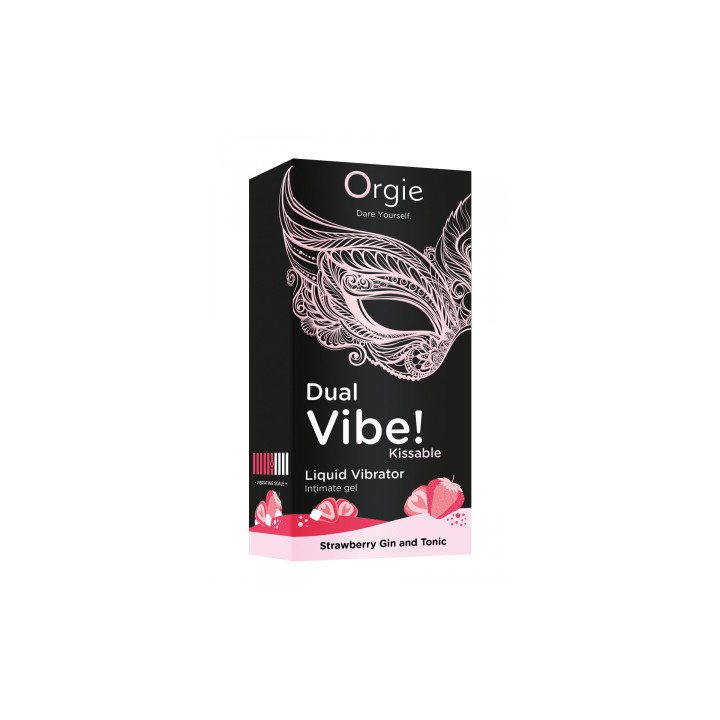 Gel d'excitation Dual Vibe Strawberry Gin Tonic Liquid Vibrator