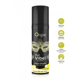Gel d'excitation Dual Vibe Lemon Gin Tonic Liquid Vibrator