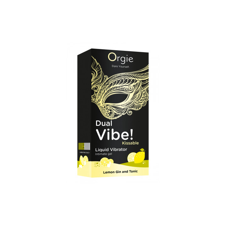 Gel d'excitation Dual Vibe Lemon Gin Tonic Liquid Vibrator