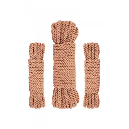 Coffret 3 cordes de bondage Premium - Rosy Gold