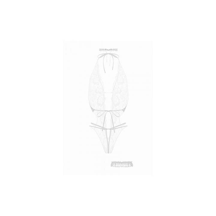 Ensemble body ouvert Renee blanc - Christine