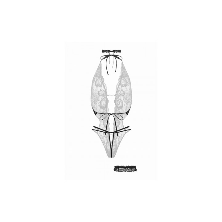Ensemble body ouvert Renee noir - Christine