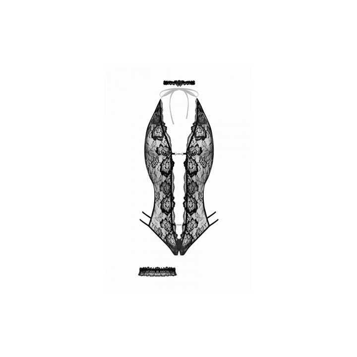 Ensemble body ouvert Renee noir - Christine