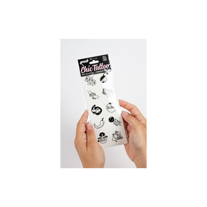 10 tatouages temporaires Spicy Collection - Secret Play