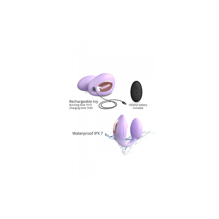Double stimulateur Wonderlover mauve - Love to Love